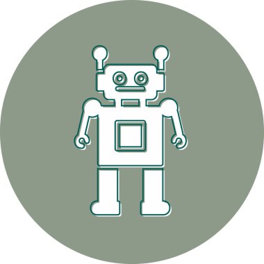 Robot simgesinin vektör illüstrasyonu