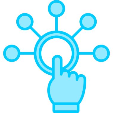 Teknoloji. Web simgesi basit illüstrasyon