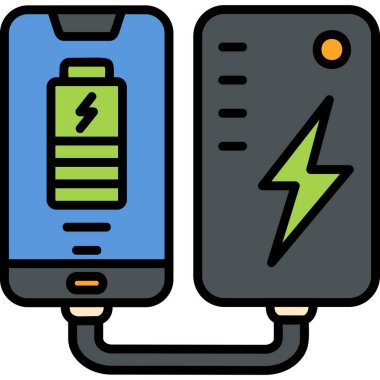 Cep telefonu için taşınabilir pil, akıllı telefon şarj ediliyor 