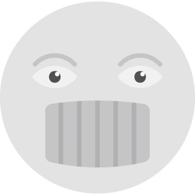 Yüz maskesi. Basit resimleme