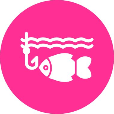 Balık. Web simgesi basit illüstrasyon