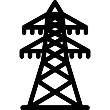 elektrik güç kulesi ikon vektör illüstrasyon tasarımı