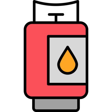 Gaz modern simgesi, vektör illüstrasyonu