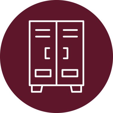 Dolaplar modern simge, vektör illüstrasyonu