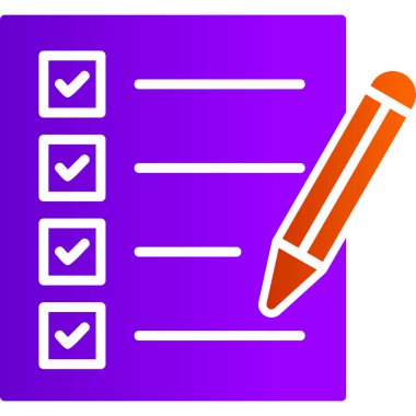 Sınav simgesi, modern tasarım illüstrasyonu