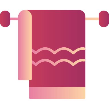 Havlu. Web simgesi basit illüstrasyon 