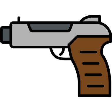 tabanca ikonu, web basit simgesi illüstrasyonu