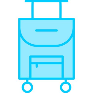 seyahat valiz simgesi, web basit illüstrasyon