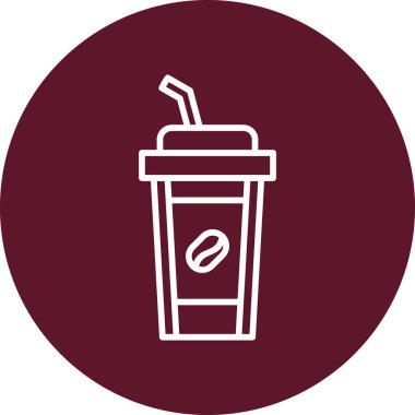 Kahve fincanı simgesi, modern tasarım illüstrasyonu