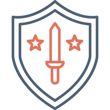 kalkan ikon vektör illüstrasyonu