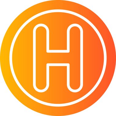 Heliport modern simge vektör illüstrasyonu