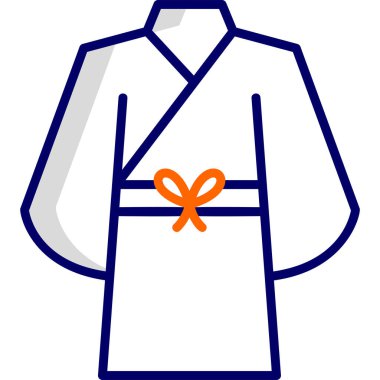 Yukata. Web simgesi vektör illüstrasyonu 