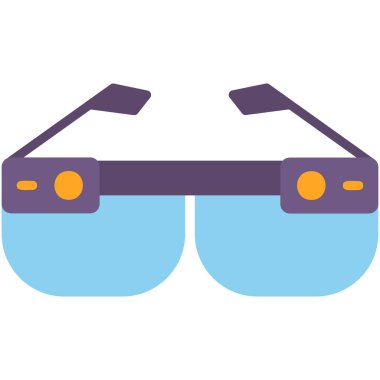 Akıllı Gözlük, illüstrasyon, beyaz arkaplan üzerindeki vektör.