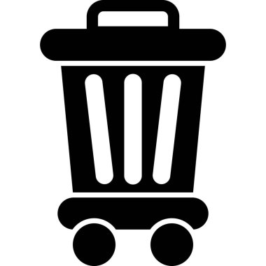 Trash bin icon, vector illustration simple design