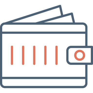 Cüzdan. Web simgesi basit illüstrasyon