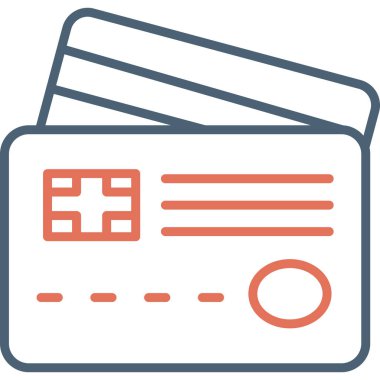 Kredi kartıyla. Web simgesi illüstrasyonu