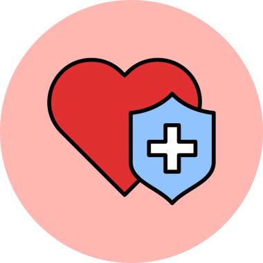 Sağlık hizmetleri web simgesi basit illüstrasyon