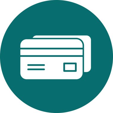 Kredi kartıyla. Web simgesi illüstrasyonu