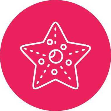 deniz yıldızı ikonu vektör çizimi