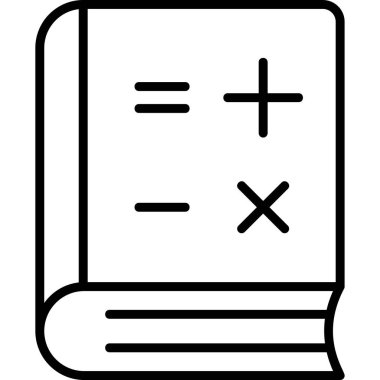 Matematik kitabı simgesi, modern tasarım illüstrasyonu