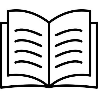 Kitap simgesi, modern tasarım illüstrasyonu