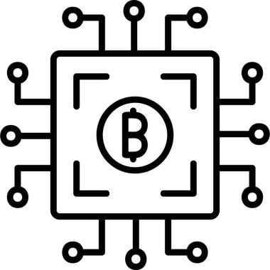 microprocessor icon, vector illustration simple design