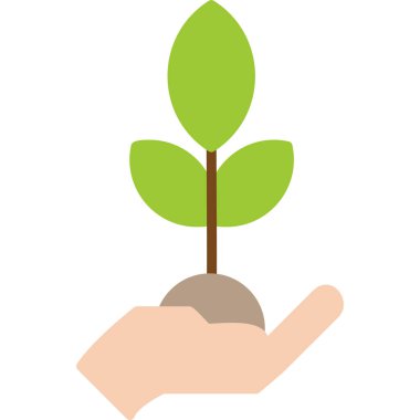 Bitki. Web simgesi basit illüstrasyon