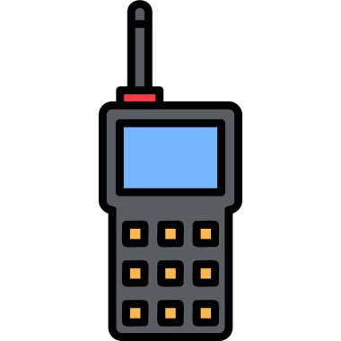 Walkie talkie kutsal kişilerin resmi, vektör çizim