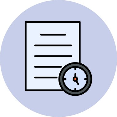 Zamanlama web simgesi, basit tasarım