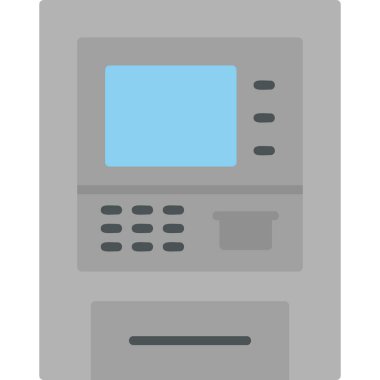 atm vektör simgesi modern basit illüstrasyon