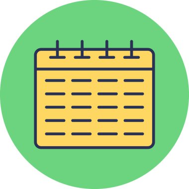 Takvim simgesi, vektör illüstrasyonu basit tasarım