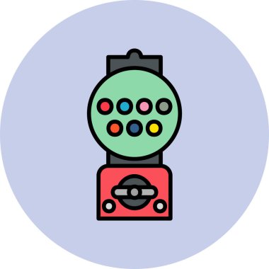 Gumball Machine Web simgesi basit illüstrasyon