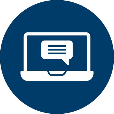 Çevrimiçi İletişim simgesi vektör illüstrasyonu