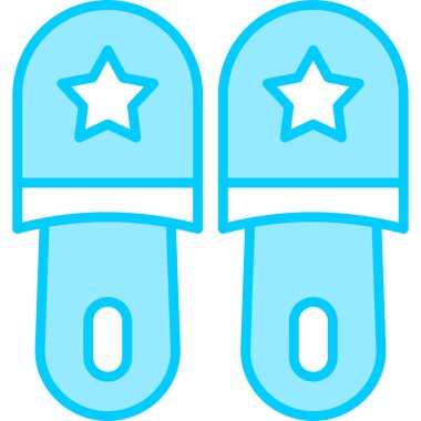 Terlikler modern simge, vektör illüstrasyonu