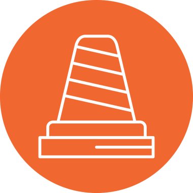 Trafik konisi modern simge, vektör illüstrasyonu