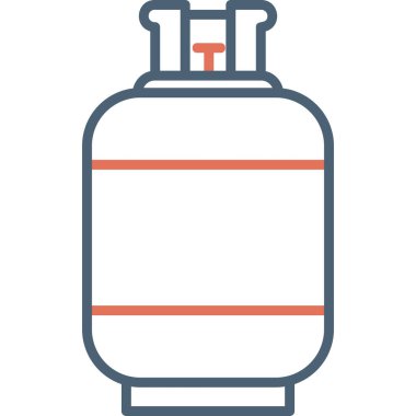 Gaz Silindirinin vektör çizimi