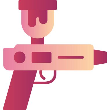 Vektör illüstrasyon, sprey tabancanın ağ simgesi