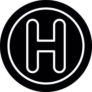 Heliport modern simge vektör illüstrasyonu