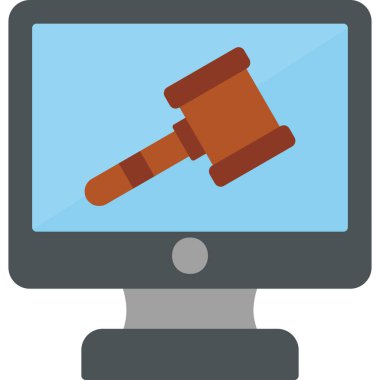 Açık arttırma. Web simgesi basit illüstrasyon