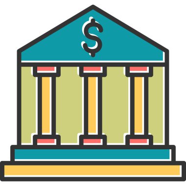 Bank icon modern vector illustration