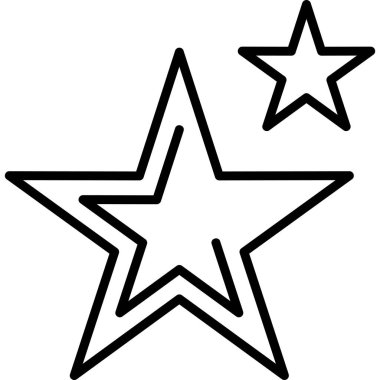 Favori yıldızlar web simgesi basit illüstrasyon