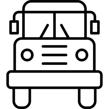 Okul servisi modern simge, vektör illüstrasyonu