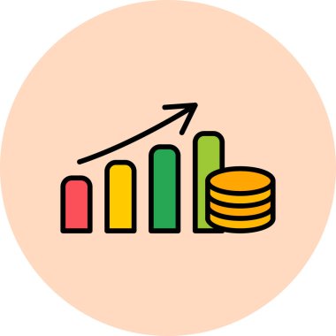 Büyüme simgesi, modern tasarım illüstrasyonu