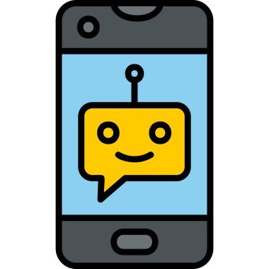 Konuş. Web simgesi basit illüstrasyon