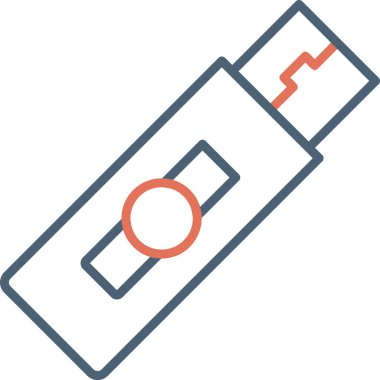 USB flash disk simgesi. vektör illüstrasyonu