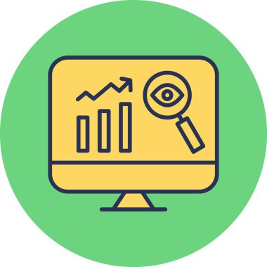 Modern simge vektör illüstrasyonunun izlenmesi