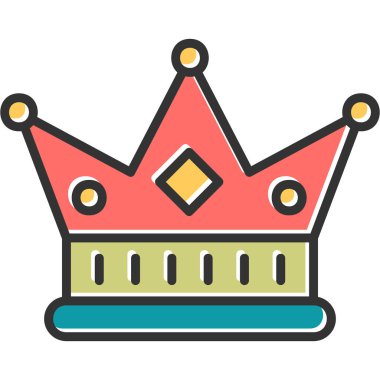 Taç. Web simgesi vektör illüstrasyonu