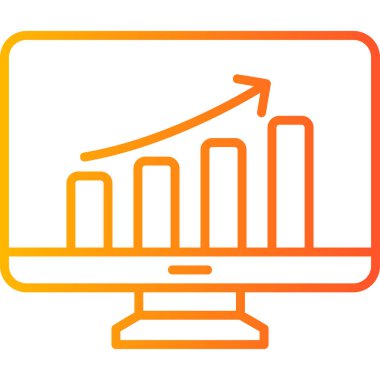 veri analiz grafiği. Basit web illüstrasyonu