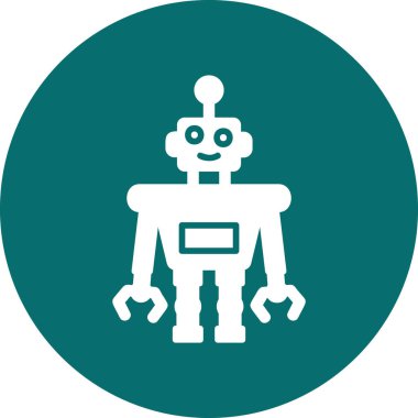 Robot simgesi. Vektör çizim 