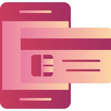 Çevrimiçi ödeme. Basit web illüstrasyonu